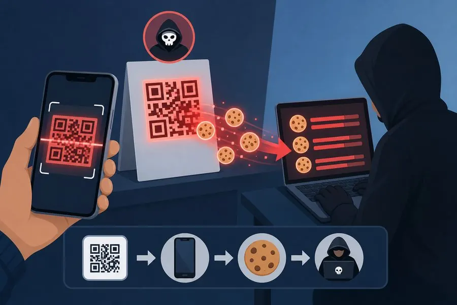Vol de session via QR code malveillant