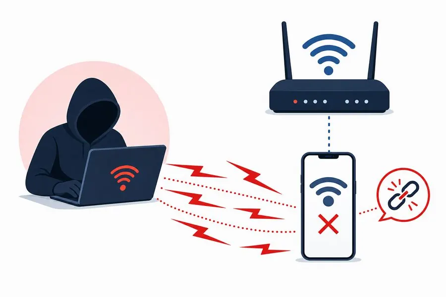 Attaque par déauthentification WiFi